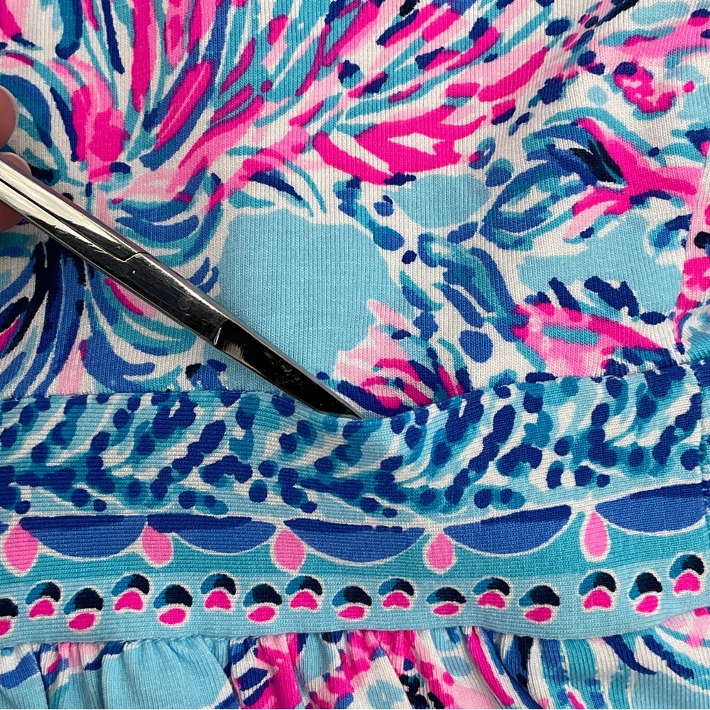 Lilly Pulitzer NWT Serena V-Neck Maxi Dress in Celestial Blue Seek and Sea 00 - Picture 16 of 16